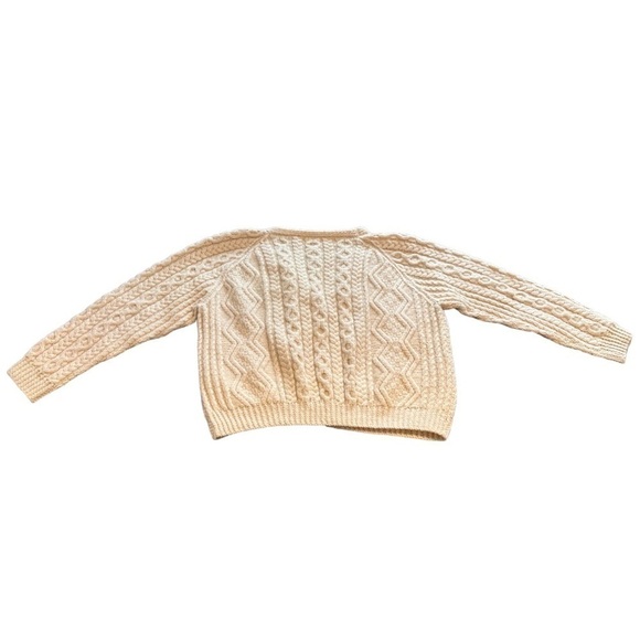 Women's Cream Cable Knit Cardigan - Picture 2 of 11